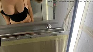 Amateur couple gets kinky on the Elevator - Big Cock and Facial Finish